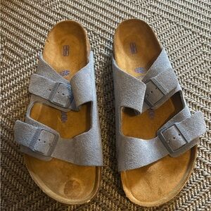 Birkenstock Gray Suede Men's Sandals